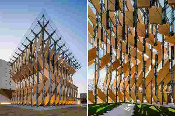 A glittering timber pavilion in Tokyo is preparing for a journey back home to the Hiruzen Mountains!