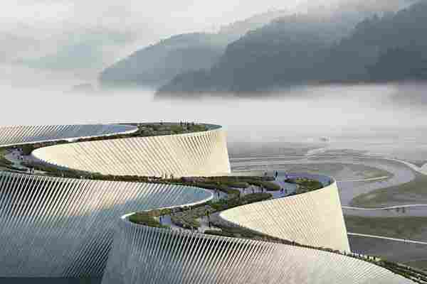 This 496 million dollar project upgrades the Shenzhen Natural History Museum to an architectural river!
